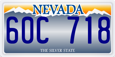 NV license plate 60C718