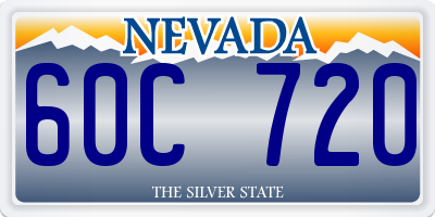NV license plate 60C720