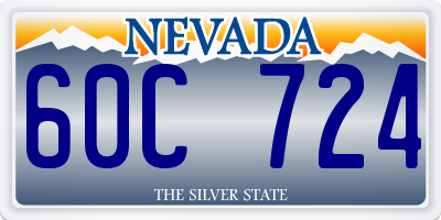 NV license plate 60C724