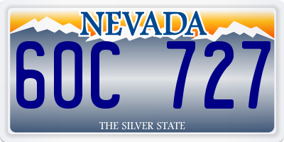NV license plate 60C727