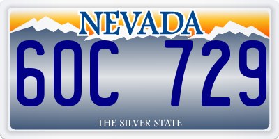 NV license plate 60C729