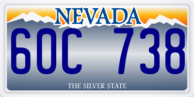 NV license plate 60C738