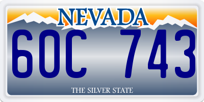 NV license plate 60C743