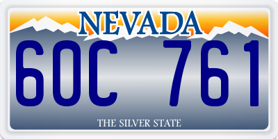 NV license plate 60C761