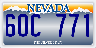 NV license plate 60C771