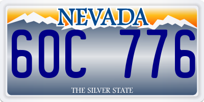 NV license plate 60C776