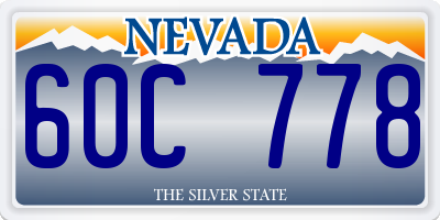 NV license plate 60C778