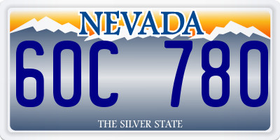NV license plate 60C780