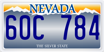 NV license plate 60C784