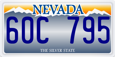 NV license plate 60C795