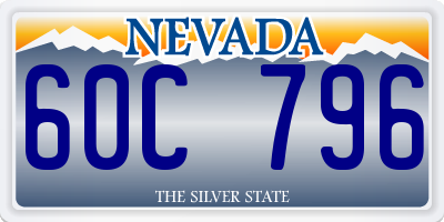 NV license plate 60C796