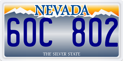 NV license plate 60C802