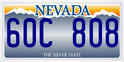 NV license plate 60C808