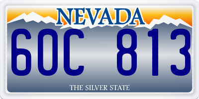 NV license plate 60C813