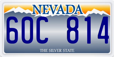 NV license plate 60C814