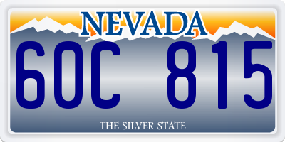 NV license plate 60C815