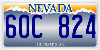 NV license plate 60C824