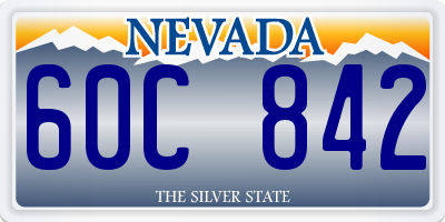 NV license plate 60C842