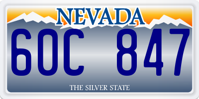 NV license plate 60C847