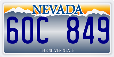 NV license plate 60C849