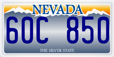 NV license plate 60C850