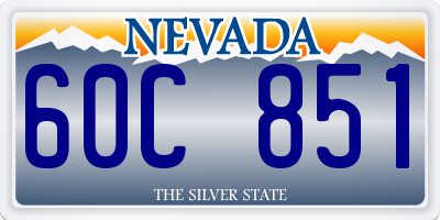 NV license plate 60C851