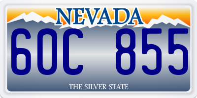 NV license plate 60C855