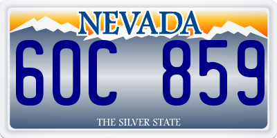 NV license plate 60C859