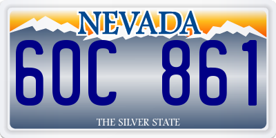 NV license plate 60C861