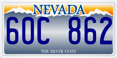 NV license plate 60C862