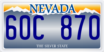 NV license plate 60C870