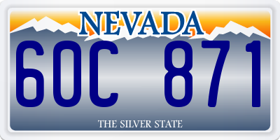 NV license plate 60C871