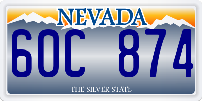 NV license plate 60C874