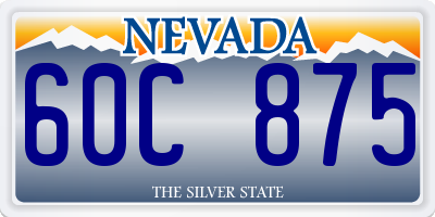 NV license plate 60C875
