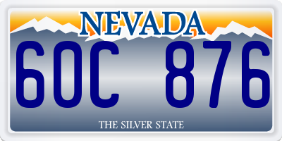 NV license plate 60C876