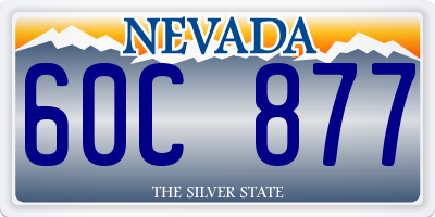 NV license plate 60C877