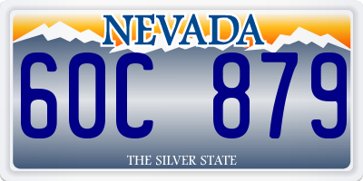 NV license plate 60C879