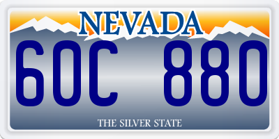 NV license plate 60C880