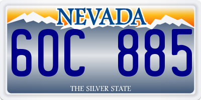NV license plate 60C885