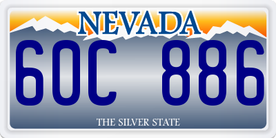 NV license plate 60C886