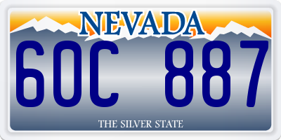 NV license plate 60C887