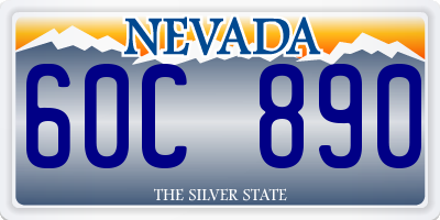 NV license plate 60C890