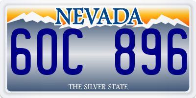 NV license plate 60C896