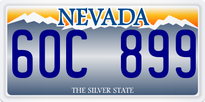 NV license plate 60C899