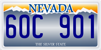 NV license plate 60C901