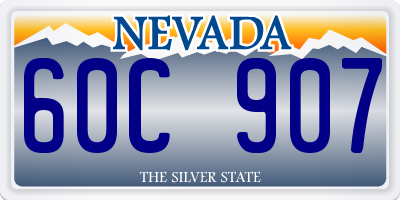 NV license plate 60C907