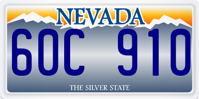 NV license plate 60C910