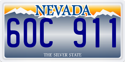 NV license plate 60C911