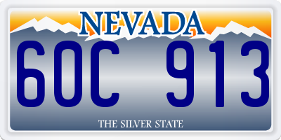 NV license plate 60C913