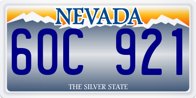 NV license plate 60C921